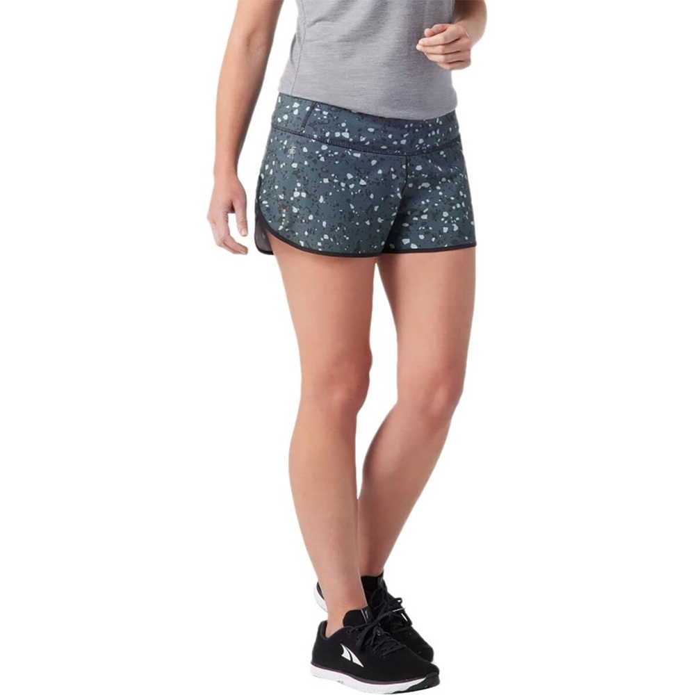 Smartwool Merino Sport Lined Active Shorts Black Composite Print Size Small